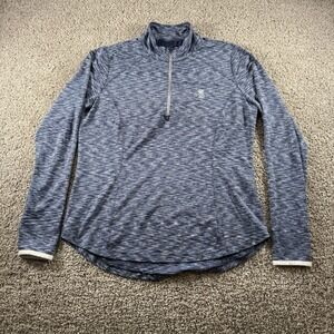 Zero Ristriction Sweatshirt Womens Large Blue Performance 1/4 Zip Active Golf CC